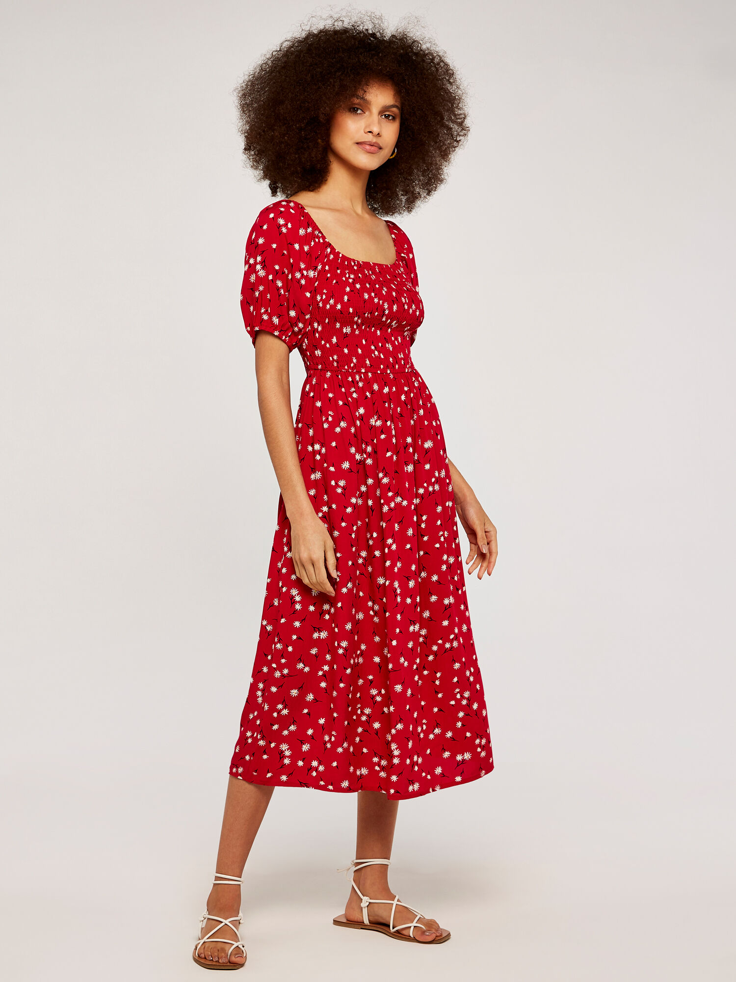 Floral Puff Sleeve Dress | Apricot UK